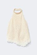 Lace halterneck top - Calendule