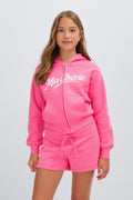 Y zip hoodie - Blue slit