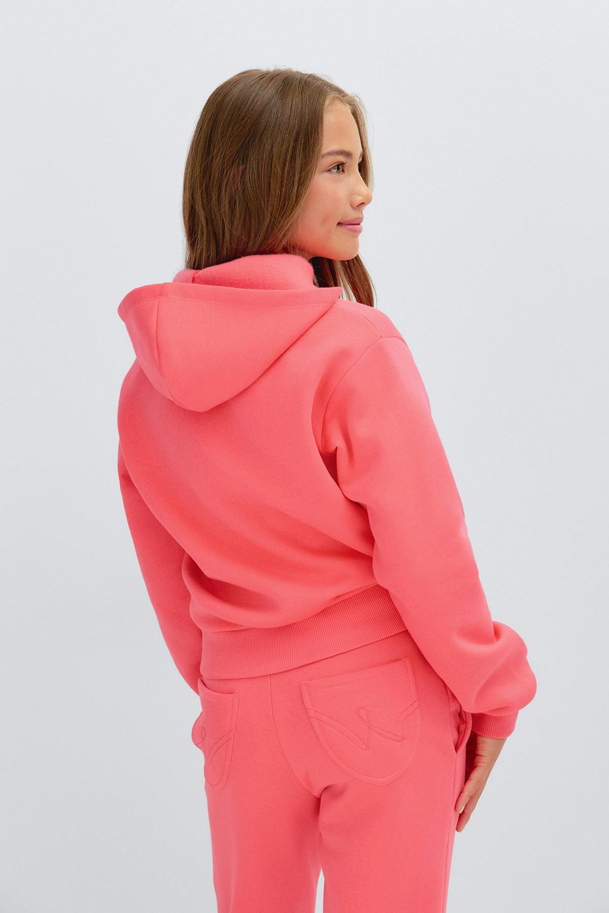Y zip hoodie - Corail