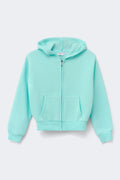 Y zip hoodie - Blue/cherie