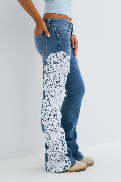 Y lace love flare jeans tall