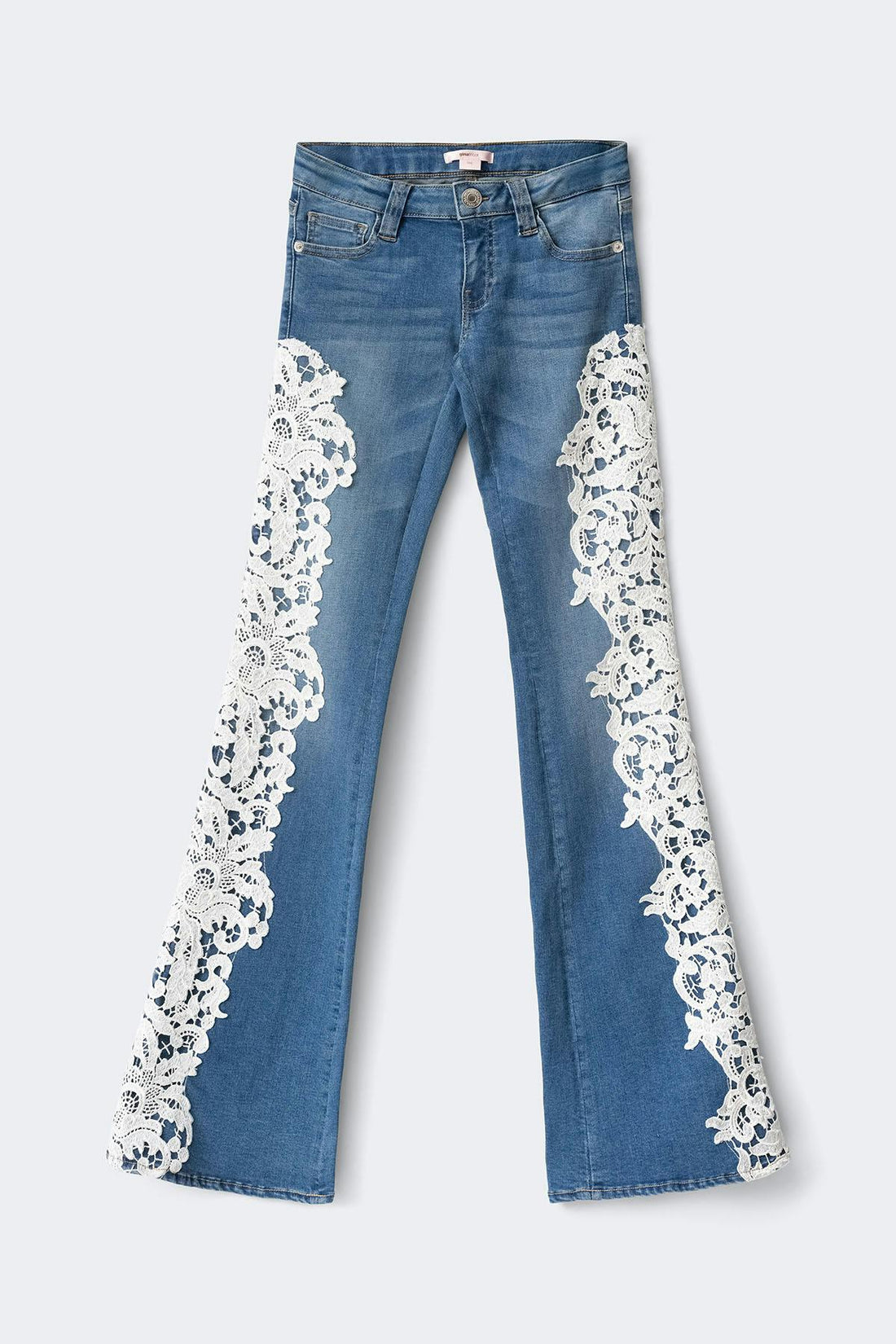 Y lace love flare jeans tall - Bleu clair