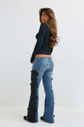 14+ lace love flare jeans tall - Bleu foncé