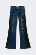 14+ lace love flare jeans tall - Bleu foncé