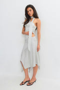 Re tok drapy skirt - Grey melange