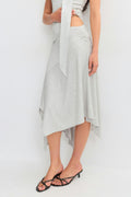 Re tok drapy skirt - Grey melange