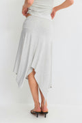 Re tok drapy skirt - Grey melange
