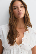 Broderie anglaise blouse - Blanc