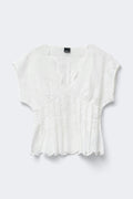 Broderie anglaise blouse - Blanc