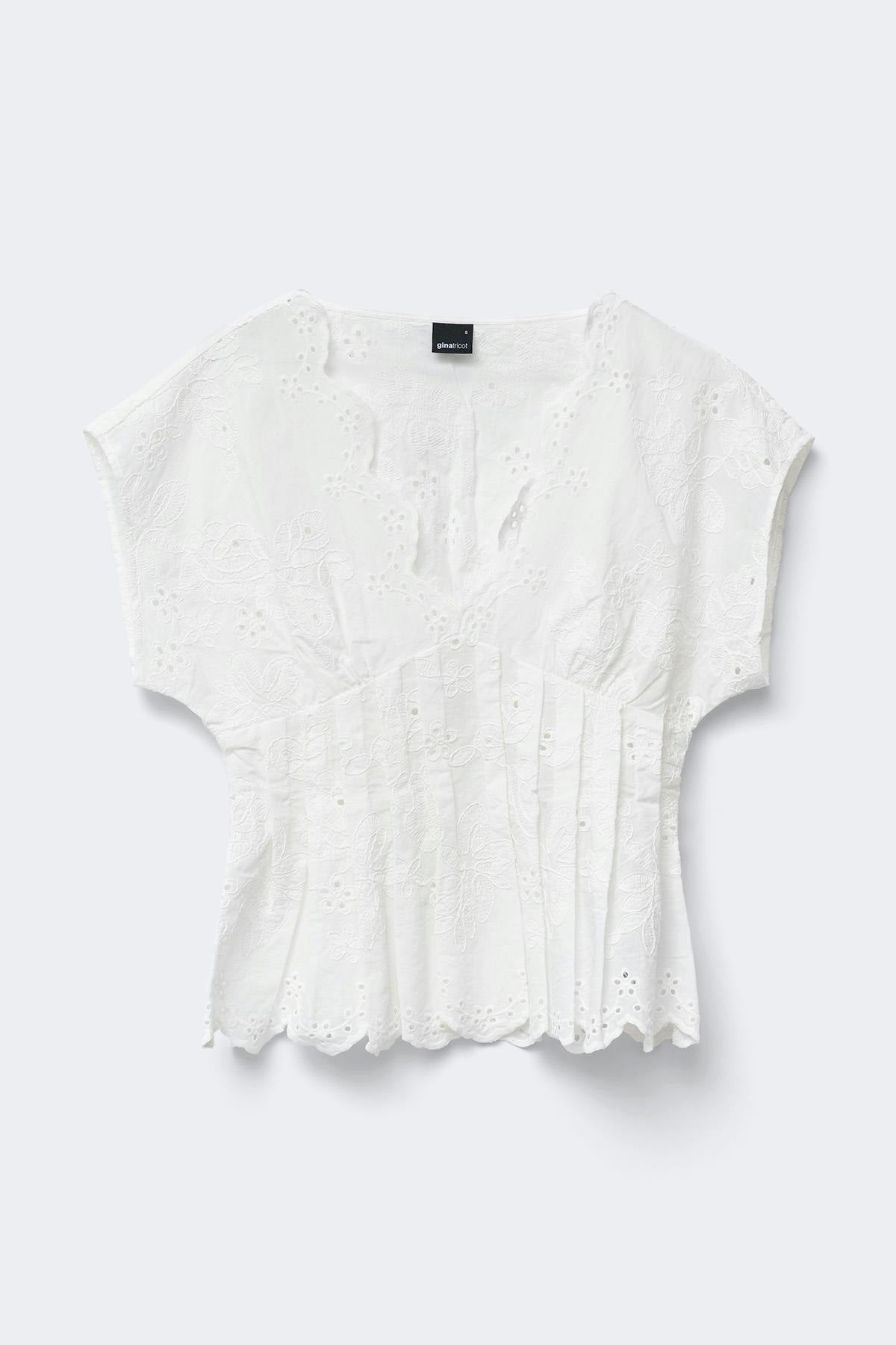 Broderie anglaise blouse - Blanc