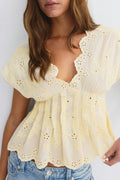Broderie anglaise blouse - Blanc