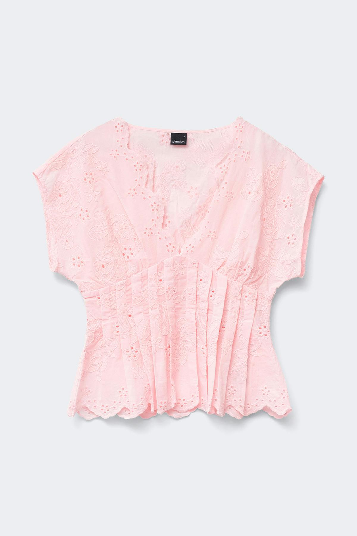 Broderie anglaise blouse - Noir