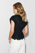 Broderie anglaise blouse - Jaune clair
