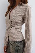 Wrap shirt - Blue stripe