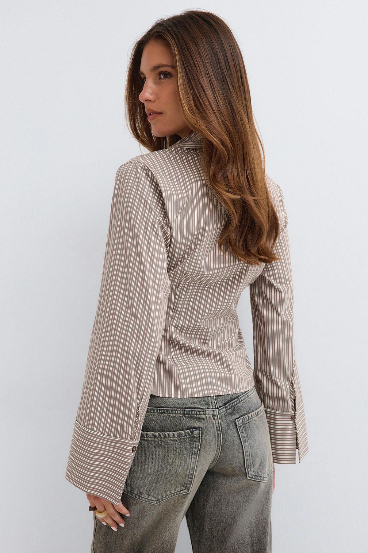 Wrap shirt - Blue stripe