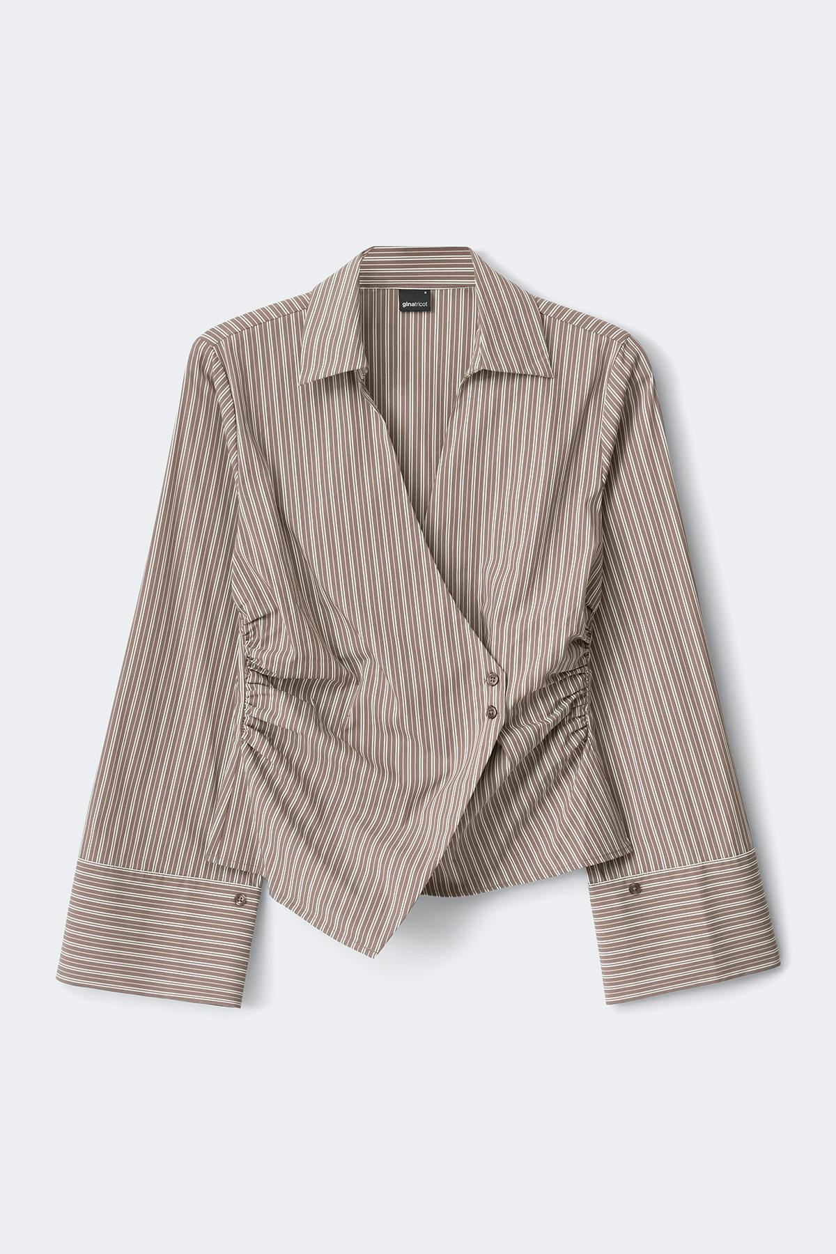 Wrap shirt - Blue stripe