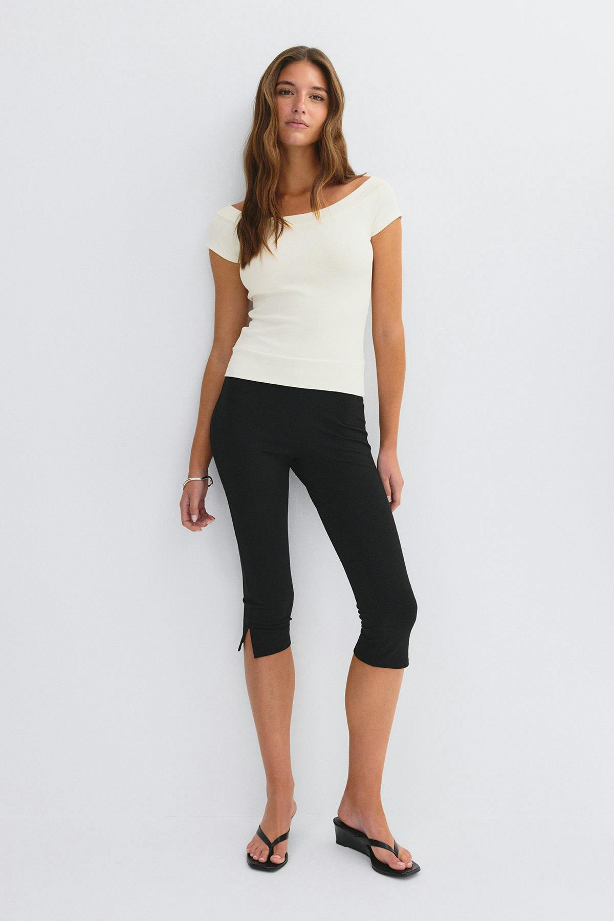 Wide neck top - Corail