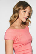Wide neck top - Corail