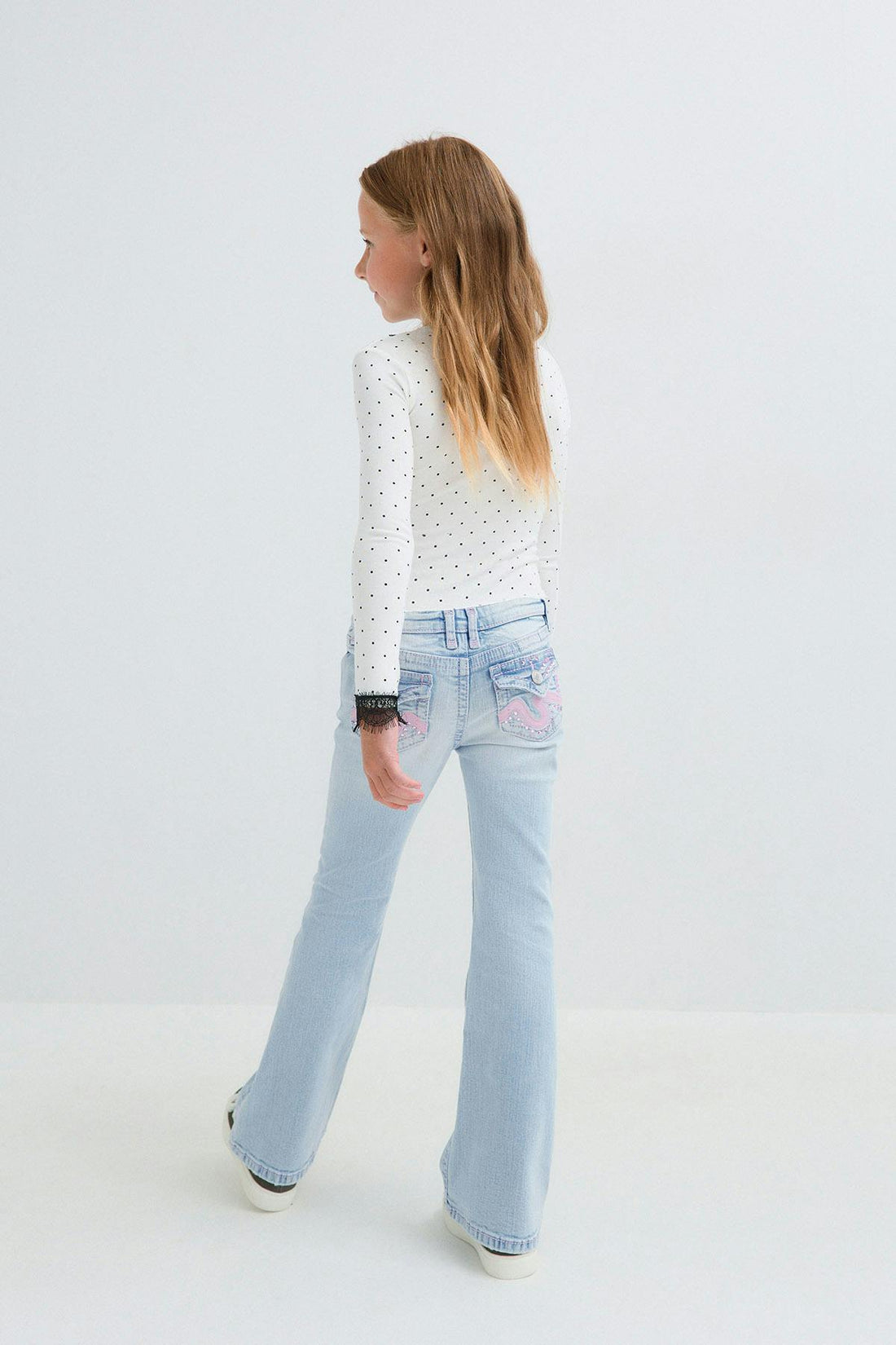 Y petite pink flap jeans - Super lt blue