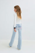 Y petite pink flap jeans - Super lt blue