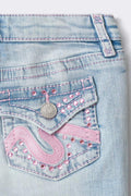 Y petite pink flap jeans - Super lt blue