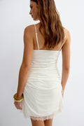 Lace detail strap dress - Noir