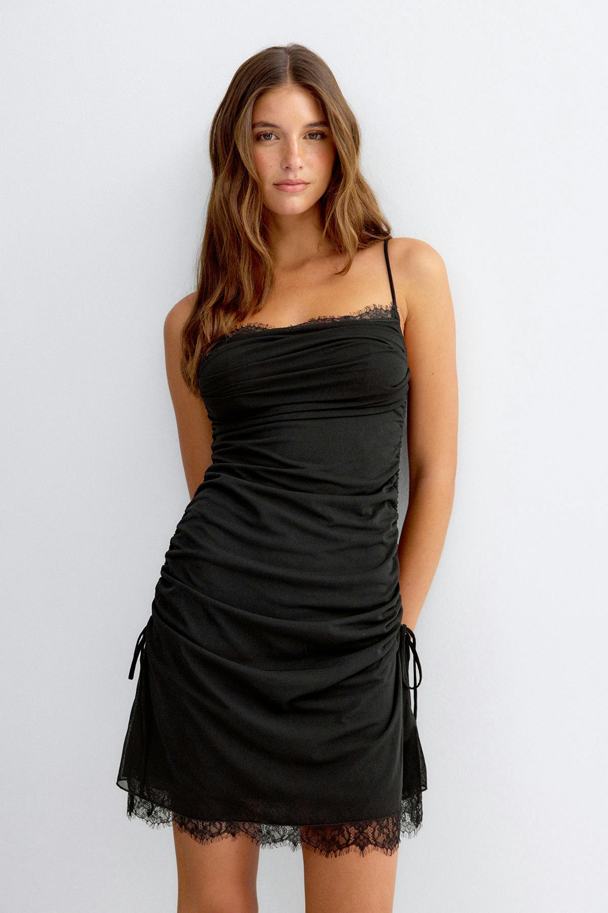 Lace detail strap dress - Smallspringflo