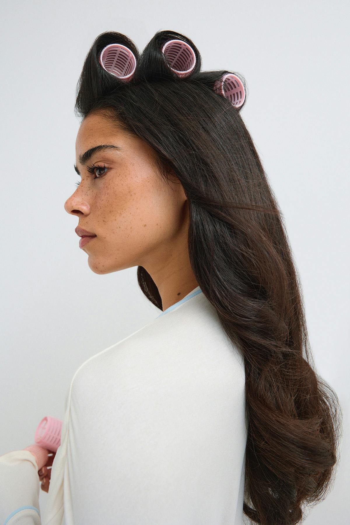 6-pack hair rollers - Multi pink