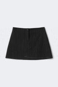 Tailored mini skirt - Beige melange