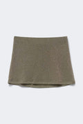 Glitter mini skirt - Lt khaki green
