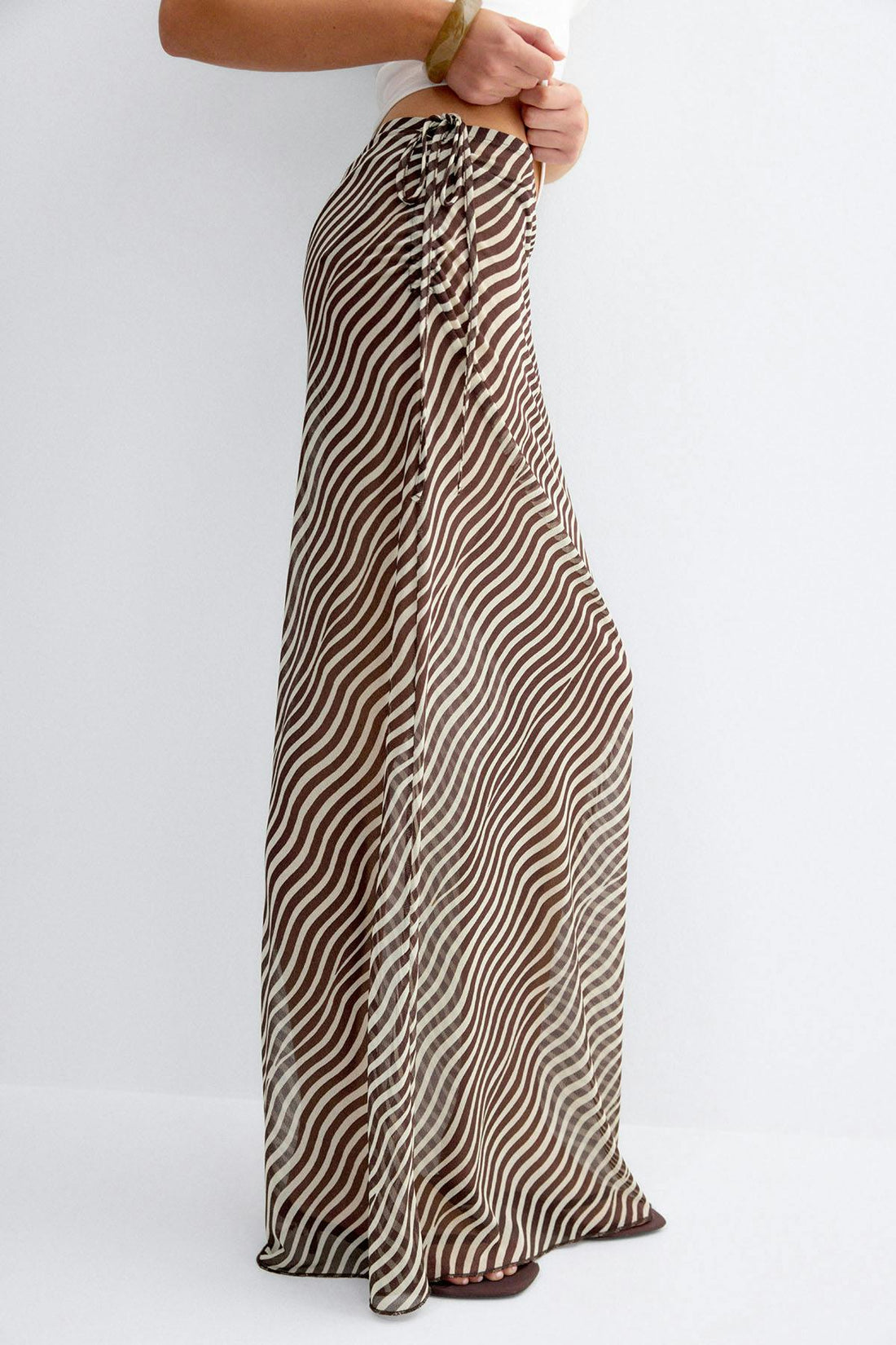 Sheer maxi skirt - Stripe