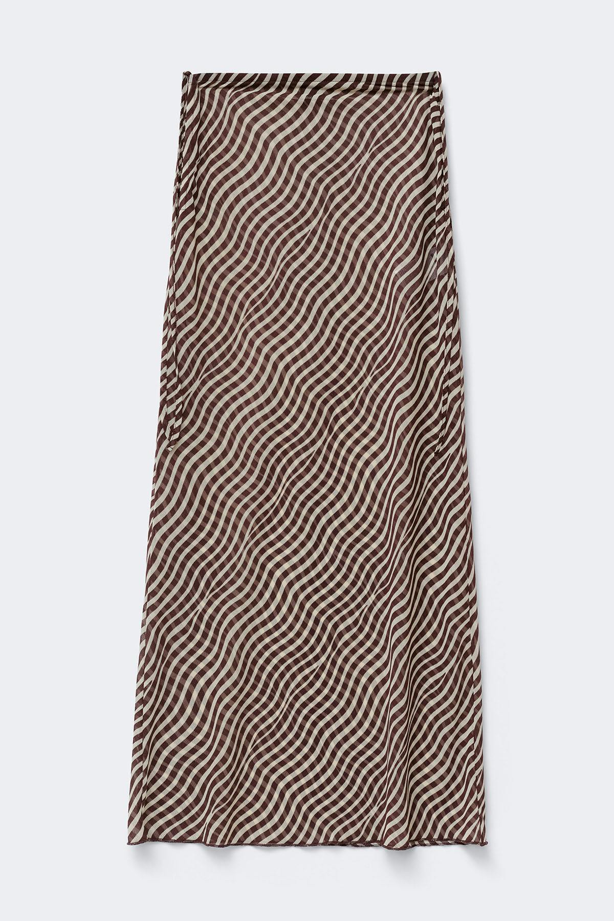 Sheer maxi skirt - Stripe