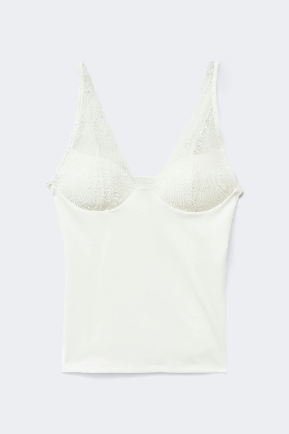 Lace shaping singlet - Blanc cassé