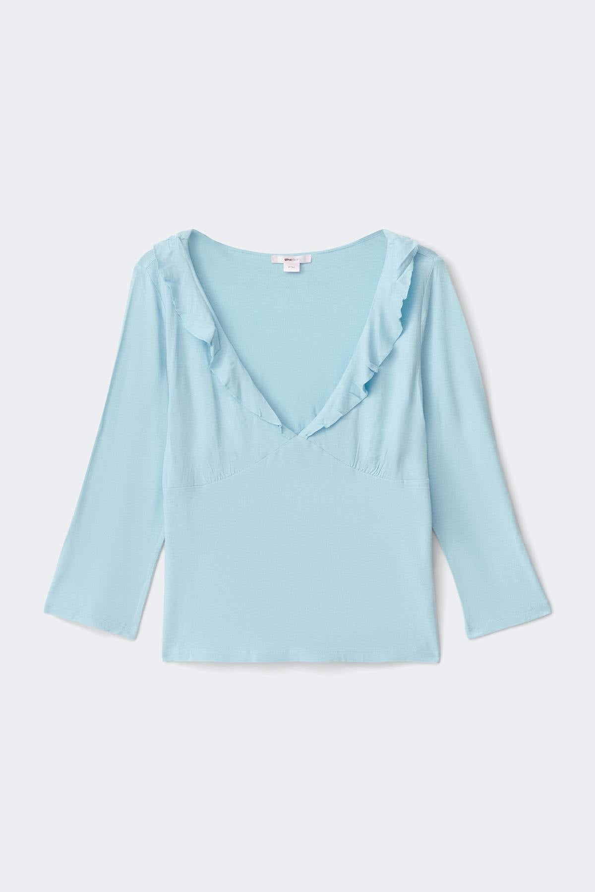 14+ quarter sleeve frill top - Rose
