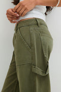 Cargo straight jeans - Khaki green