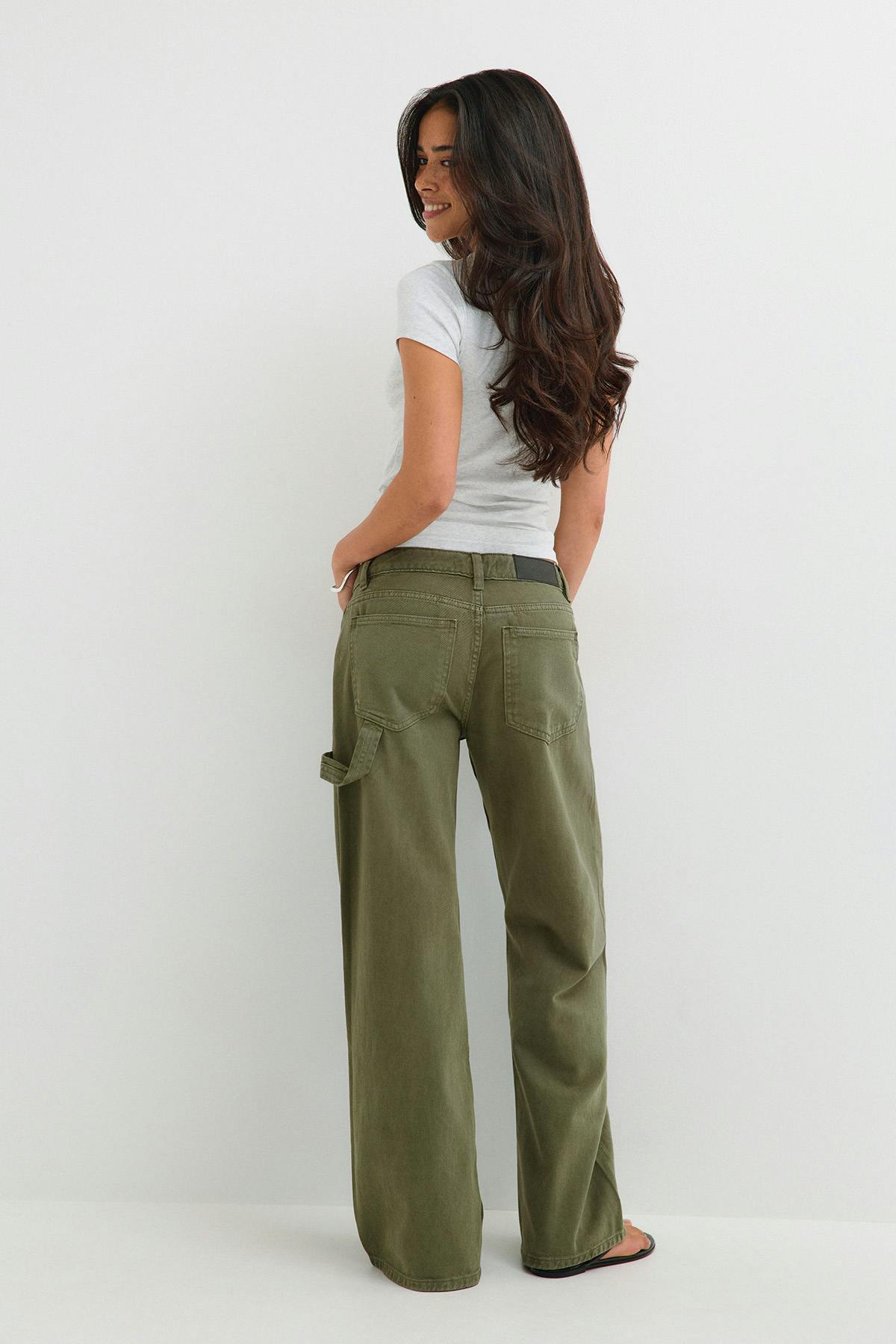 Cargo straight jeans - Khaki green