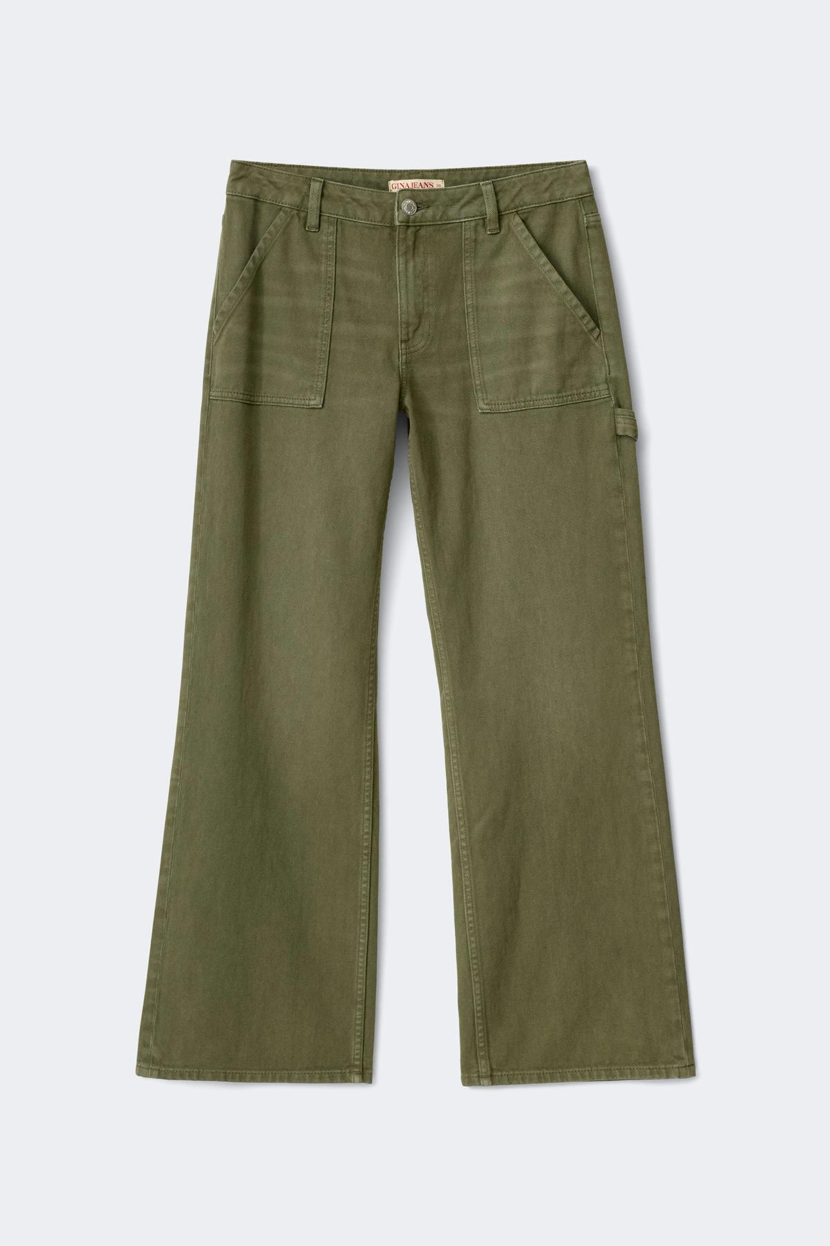 Cargo straight jeans - Khaki green