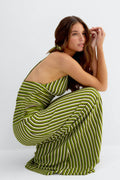 Stripe halterneck maxi dress - Stripe