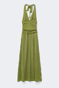 Stripe halterneck maxi dress - Stripe