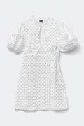 Keyhole mini dress - Dot print