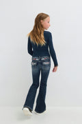 Y petite embellished jeans - Mid blue