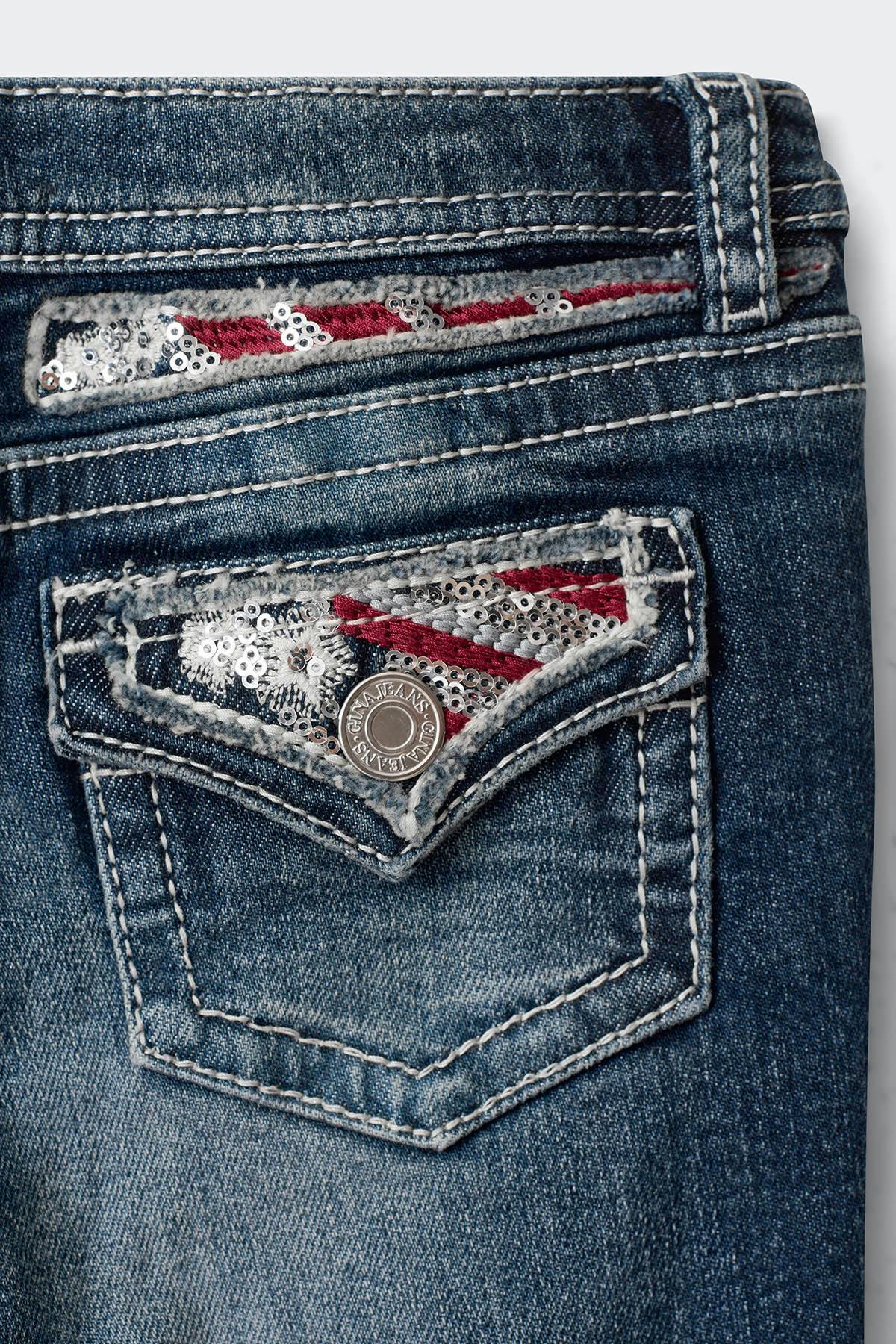 Y petite embellished jeans - Mid blue