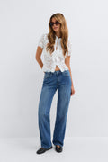 90´s slim straight jeans - Noir