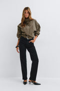 90´s slim straight jeans - Noir