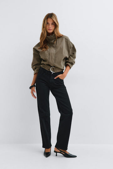 90´s slim straight jeans - Noir