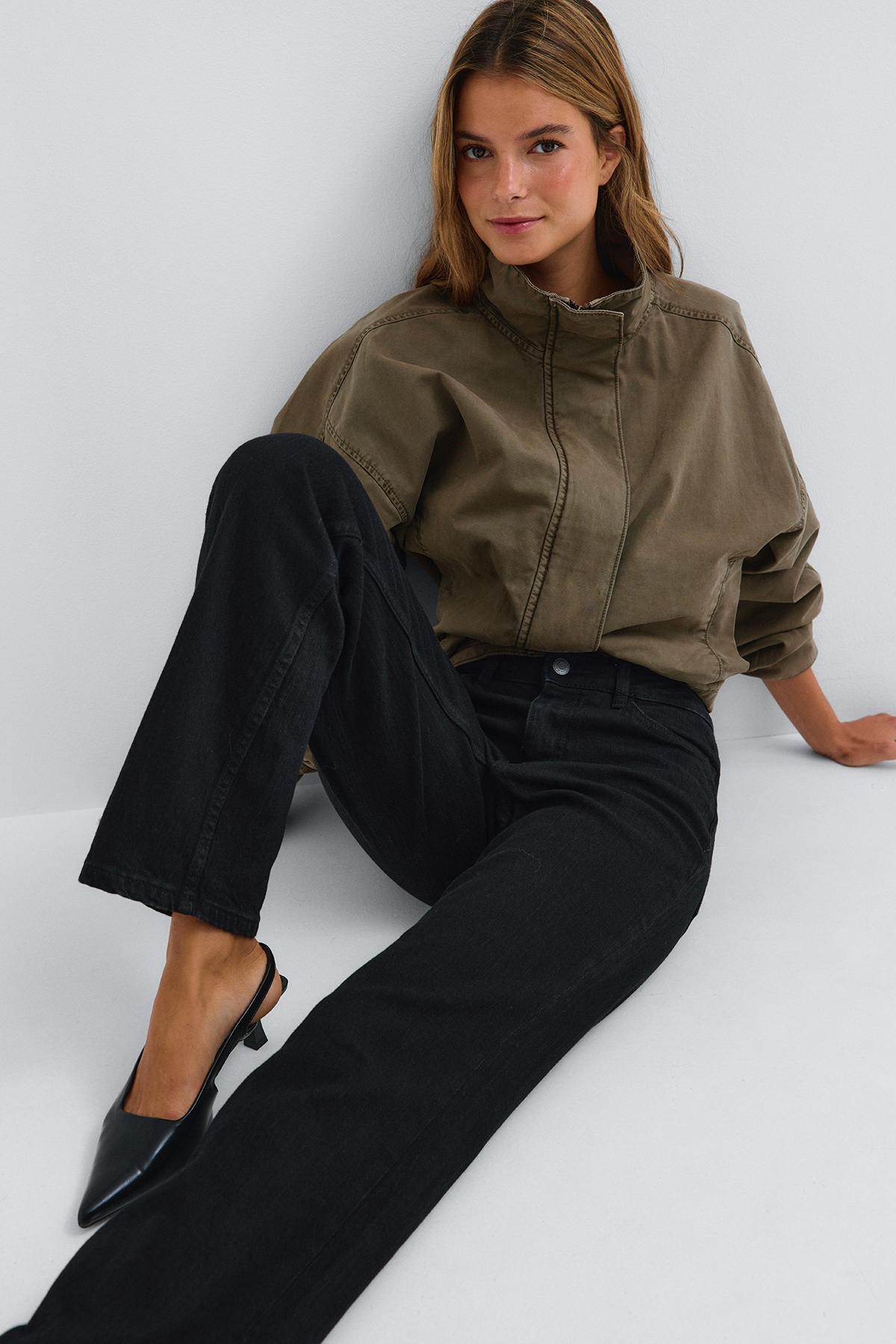 90´s slim straight jeans - Noir