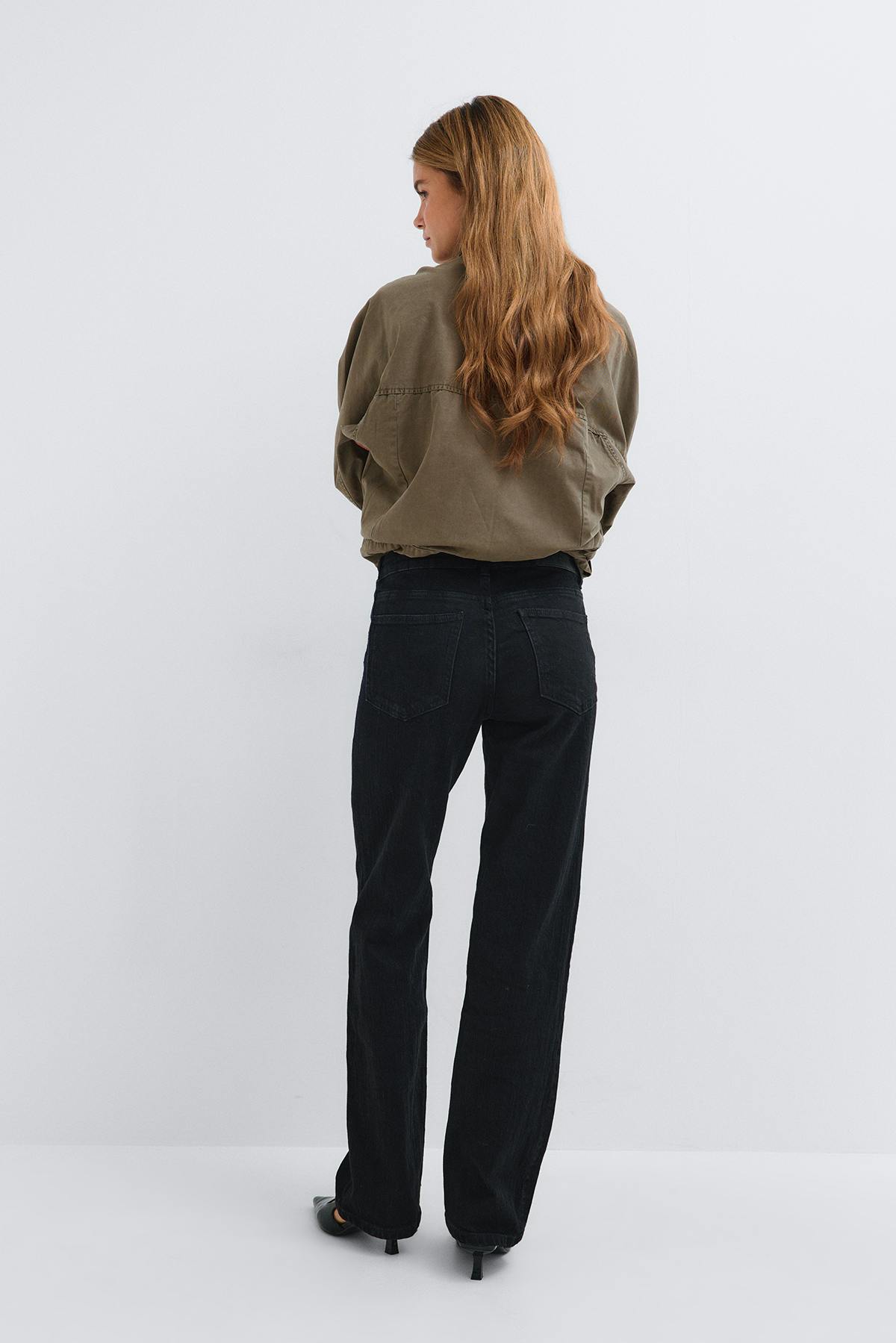 90´s slim straight jeans - Noir