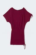 Off shoulder ruched dress - Zinfandel