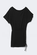 Off shoulder ruched dress - Noir