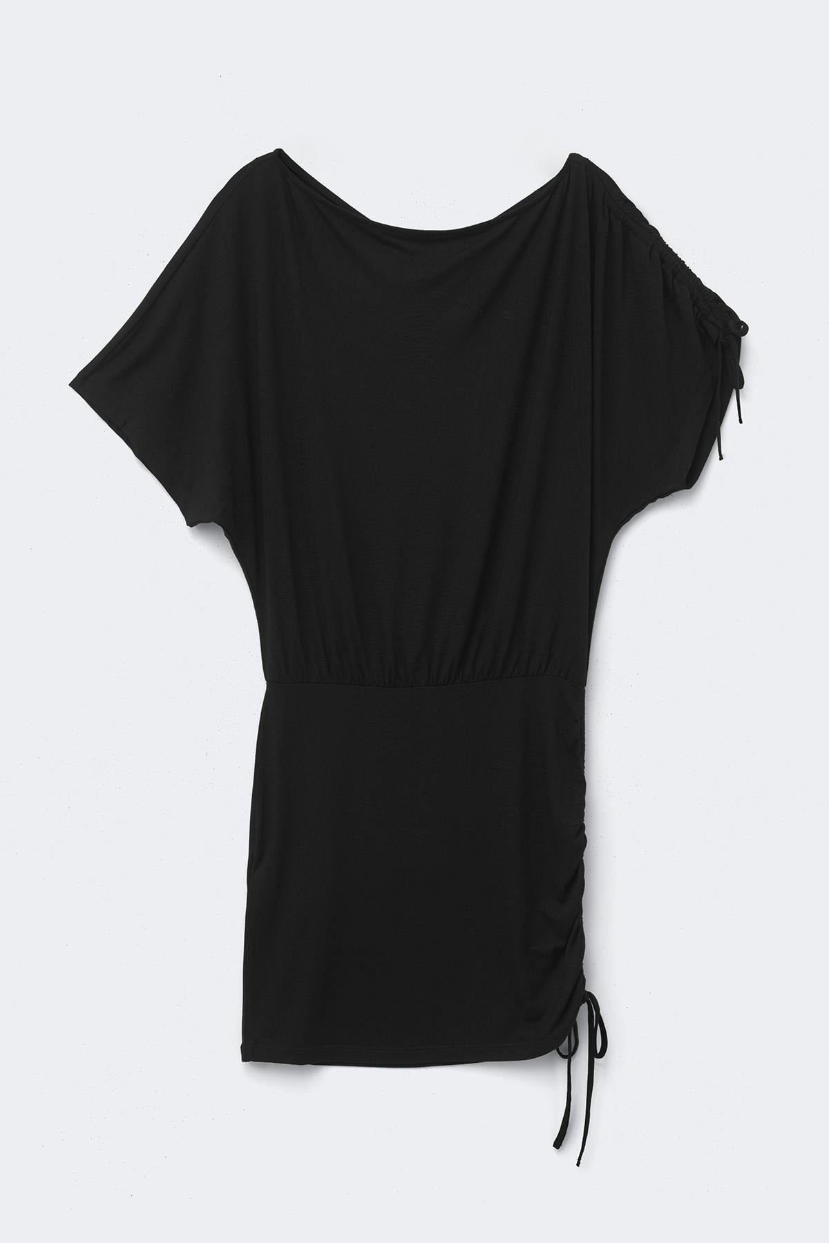 Off shoulder ruched dress - Noir